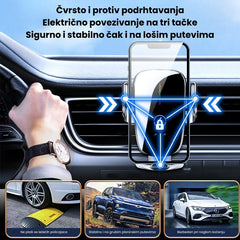 DRŽAČ ZA TELEFON SA BEŽIČNIM PUNJENJEM C6 - Auto Misel