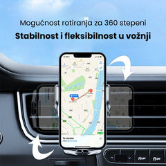 DRŽAČ ZA TELEFON SA BEŽIČNIM PUNJENJEM C6 - Auto Misel
