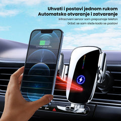 DRŽAČ ZA TELEFON SA BEŽIČNIM PUNJENJEM C6 - Auto Misel
