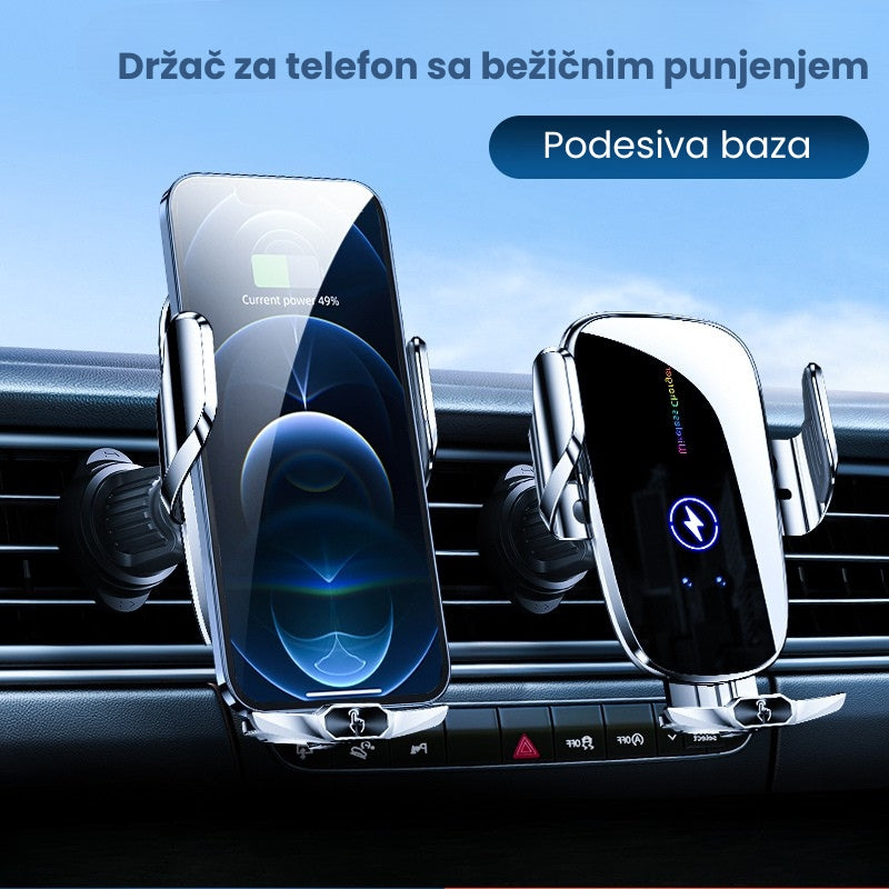 DRŽAČ ZA TELEFON SA BEŽIČNIM PUNJENJEM C6 - Auto Misel