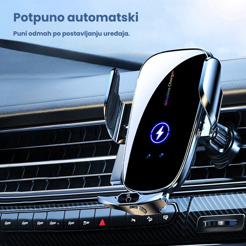 DRŽAČ ZA TELEFON SA BEŽIČNIM PUNJENJEM C6 - Auto Misel
