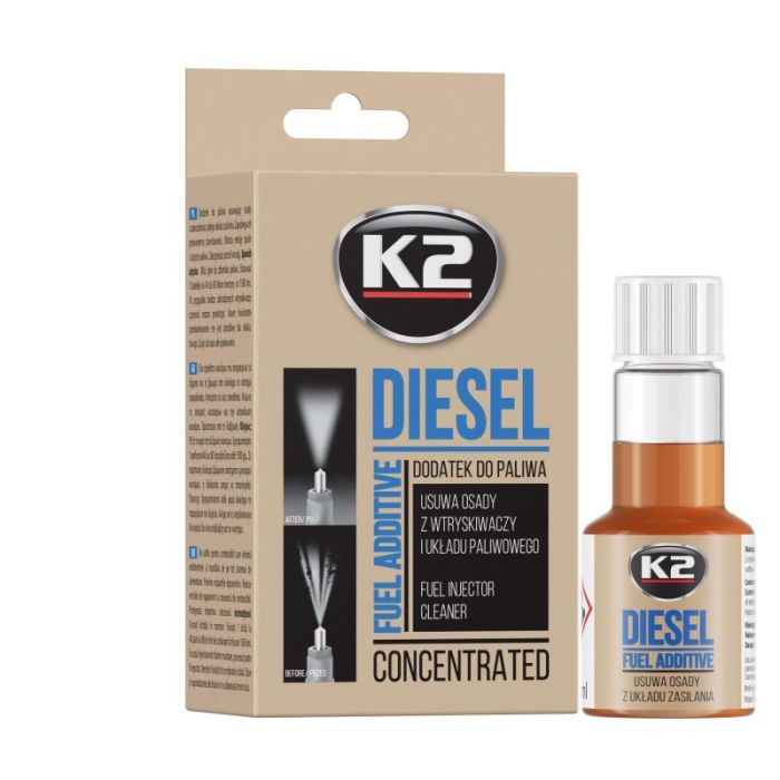 K2 DIESEL – ČISTAČ DIZNI DIZEL MOTORA 50ML - Auto Misel