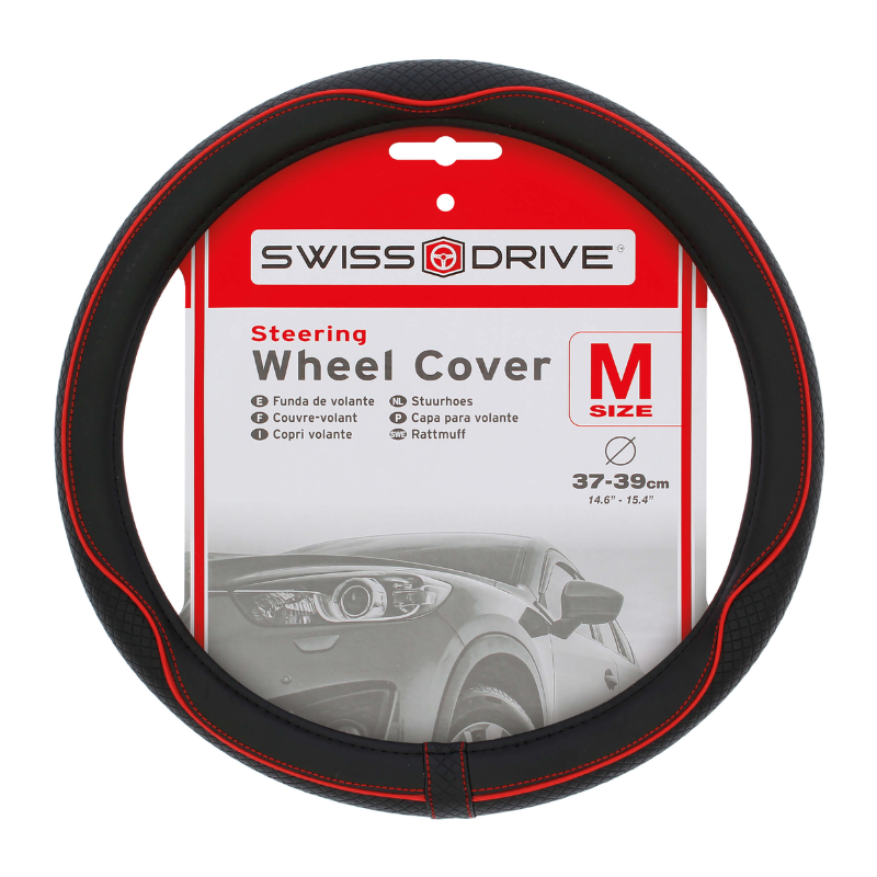 OBLOGA VOLANA CRNA-CRVENA 37-39CM SWISS DRIVE - Auto Misel